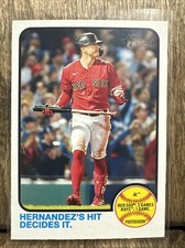 2022 Topps Heritage #201 Enrique Hernandez - 2021 Post Season Boston Red Sox