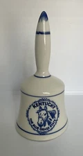 Vintage Kentucky “The Blue Grass State” Ceramic Dinner Bell with Horse