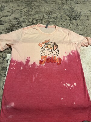 Christmas Feeling Jolly, Santa Graphic T-shirt, Tie Dyed 