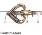 10k Yellow gold .34ct SI1 H Diamond heart shape omega slide charm pendant 1.9g — photo 7