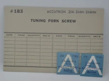 Lot of 2  Accutron 214 Tuning Fork Screw #183 *NOS