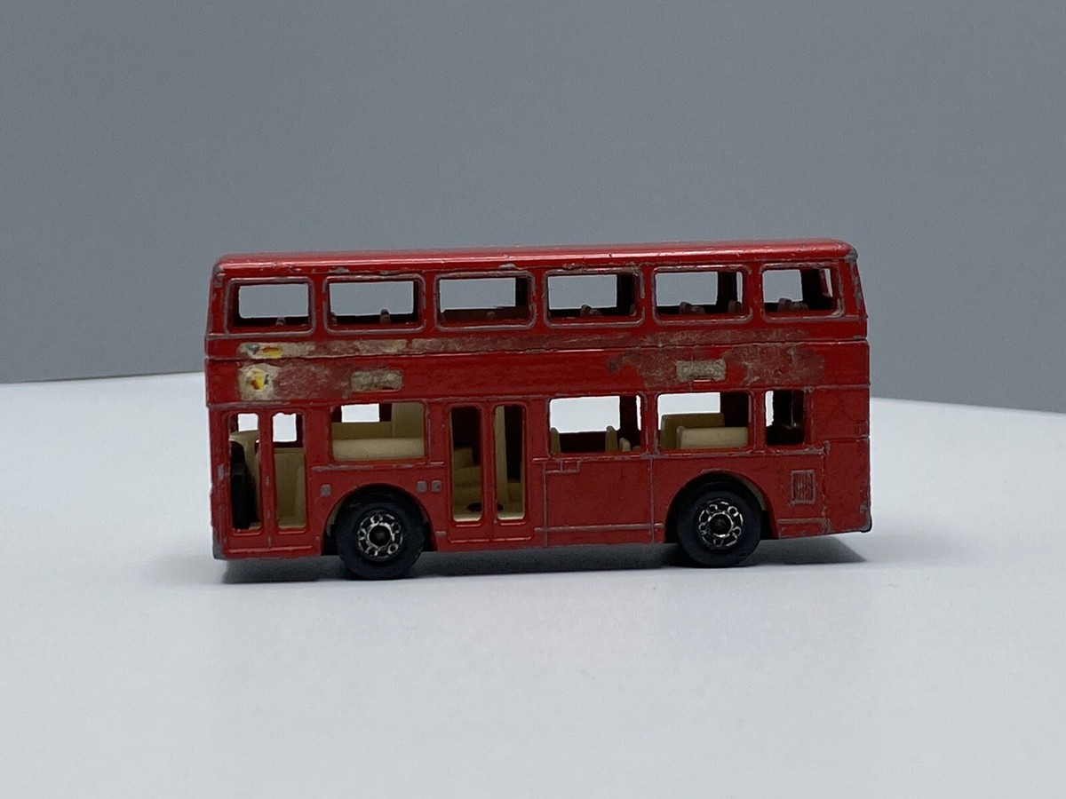 VINTAGE Matchbox London Bus - Red Double Decker Bus - LESNEY