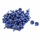 Aquarium Plastic Air Pump Double Head Check Valves Blue 50 PCS