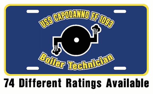 USS CAPODANNO DE 1093 FF 1093 Rating License Plate U S Navy USN Military PO4 - Picture 5 of 5