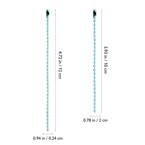 100 Pcs Bead Chain Buckle Colored Dog Tag Beaded Keychain Kit Man for Hanging - Afbeelding 8 van 11