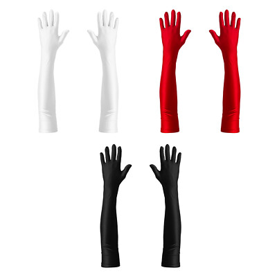 Damen Handschuhe Lang für Karneval Fasching Hochzeit Motto Party Feier - wählbar