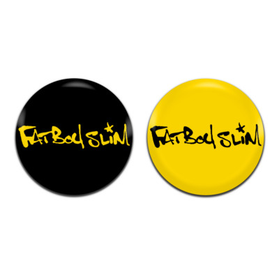 2x Fat Boy Slim Electronica Dance Rave 25mm / 1 Inch D Pin Button Anstecker