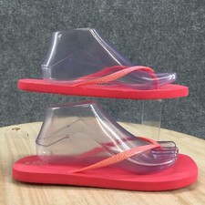 No Boundaries Sandals Womens 10 Casual Slip On Flip Flops Flats Pink Rubber