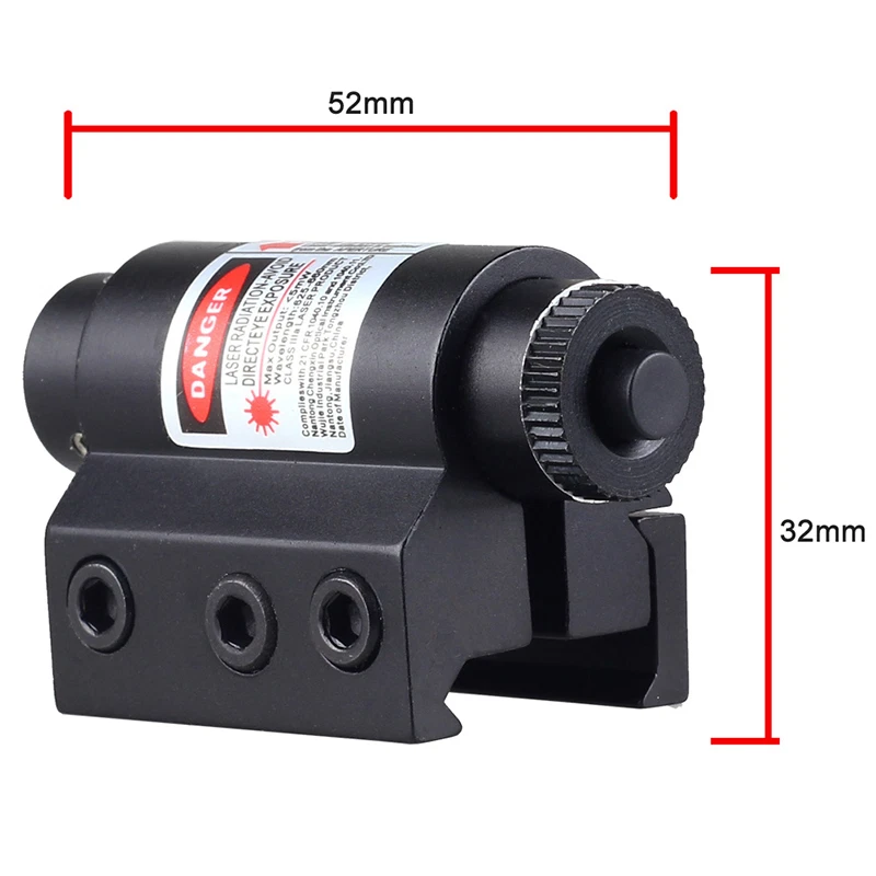 Red Laser Sight Pistol Scope w/20mm Picatinny Rail Mount for Hunting - Image 4 of 4