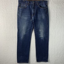 Levi s 505 Mens 36/32 Regular Fit Straight Leg Jeans Red Tab