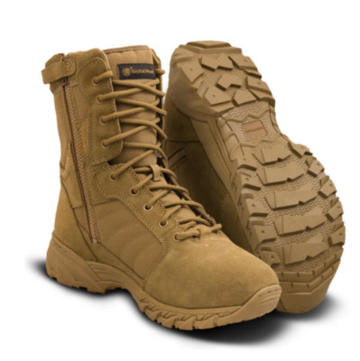 Smith & Wesson 810203 8'' Breach 2.0 Coyote Side-Zip Boots
