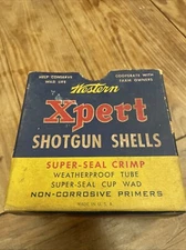 Vintage Western Xpert 12 Gauge Shotgun Shell Box – Empty Collectible