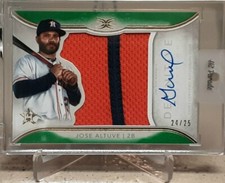 2018 Topps Definitive Collection JOSE ALTUVE Auto Relic Green /25