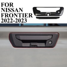 Moldura de manija de puerta de maletero de puerta trasera de coche estilo fibra de carbono para Nissan Frontier