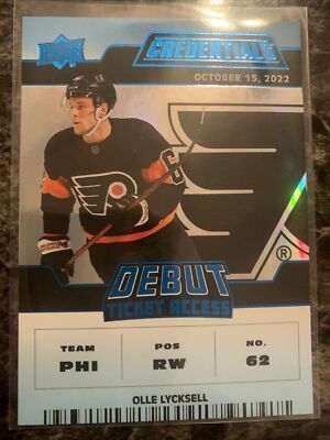 Olle Lycksell 2022-23 Credentials Debut Ticket Access  71/99