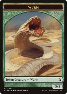 Wurm 1x TOKEN MtG ENGLISH Amonkhet SP/NM