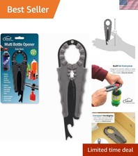 Multi Apribottiglie per Barattoli Bottiglie e Lattine 3 in 1 Apribottiglie con Coperchio Facile da Grip per...