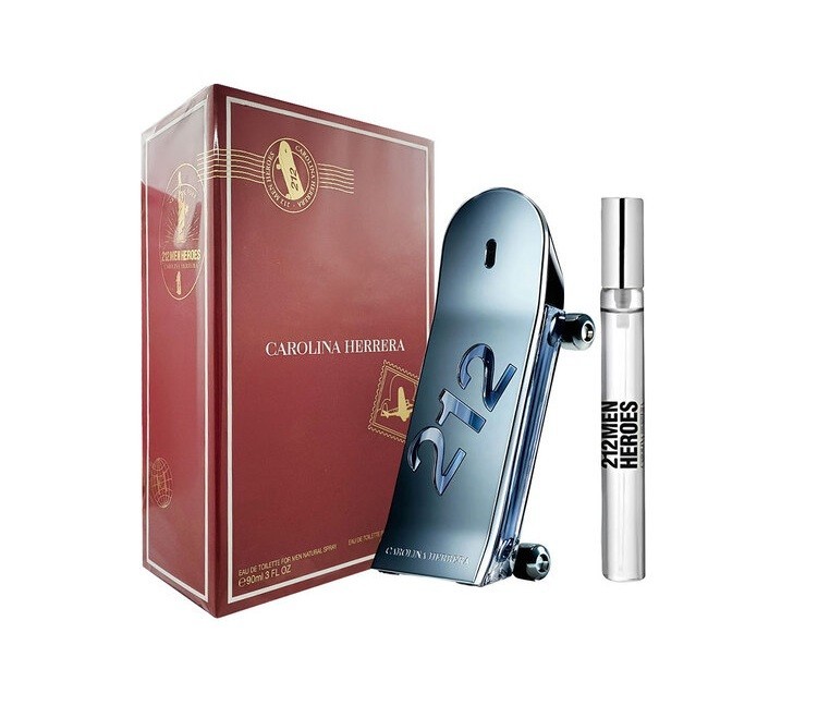 Carolina Herrera 212 Men Heroes Eau De Toilette Gift Set 90ml FREE UK P&P - Image 2