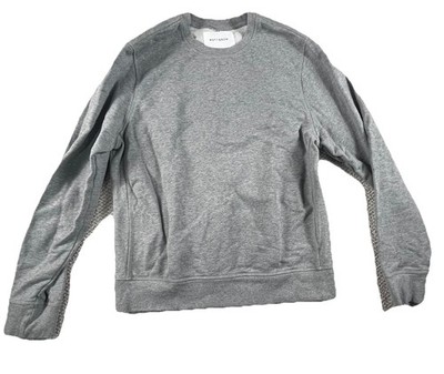 Mott & Bow French Terry Hooper Sweatshirt Mens M Heather Gray Pullover Crewneck