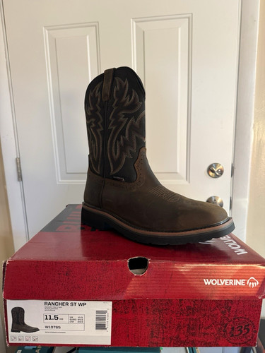 Wolverine Rancher Steel toe  Water proof EH Work Boots 11.5 Extra Wide W10765