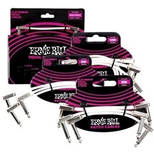 Guitar Patch Cable Flat Ribbon White Ernie Ba...