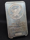 1984 Sunshine Mining 10 oz .999 Fine Silver Bar Vintage Serialized Toned FREE SH