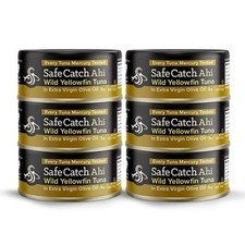 Safe Catch Wild Ahi Tuna Steaks in Olive Oil 5oz Pack of 6 Sustainably Caught