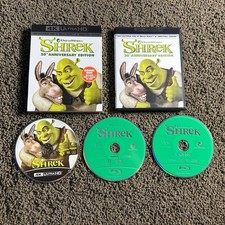 Shrek 20th Anniversary 4K Ultra HD, Blu-ray, 2001 w/OOP Slipcover, 3-Disc