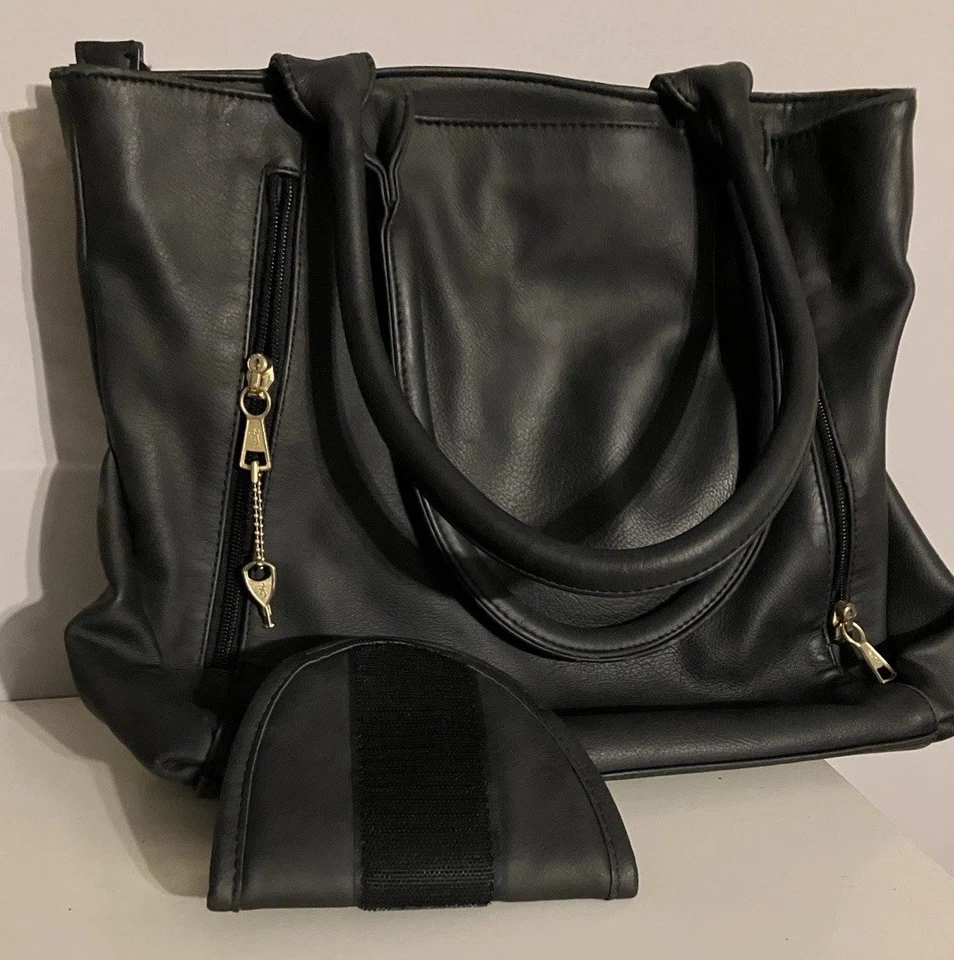 Browning Concealed Carry Black Purse Locking Zipper Adhesive Gun Holder - Image 3 of 4