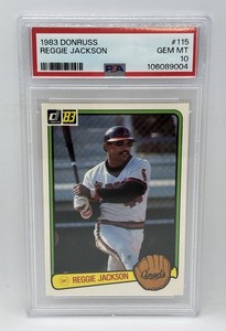 1983 Donruss Baseball Reggie Jackson Angels #115 HOF Mr October PSA 10 Gem Mint