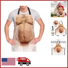 Funny Grilling Apron for Men Cartoon Design Perfect for Parties and BBQs