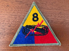 Vintage WW2 Original 8th US Army Armored Tank Division Military Patch — photo 1