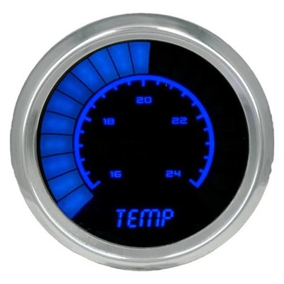 Intellitronix 2-1/16'' LED Bargraph Water Temperature Gauge, Blue, 160-240 F