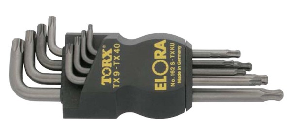 Elora Kugelkopf Torx® Winkelschraubendreher Satz 8 Tlg. Im Kunststoffhalter-image