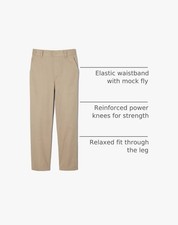 Amazon Essentials Khaki Pull-on Relaxed Fit Pants Size US 10 Youth