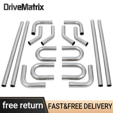 16PCS 3"OD DIY CUSTOM S.STEEL MANDREL EXHAUST TUBING BEND STRAIGHT PIPE KITS