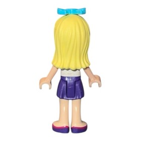 LEGO Friends frnd064 STEPHANIE White Plaid Button Shirt & Bow From # 41029