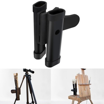 Easel Brush Clip Clamp Aluminum Alloy Clip on Paint Brush Holder with 2 Cups