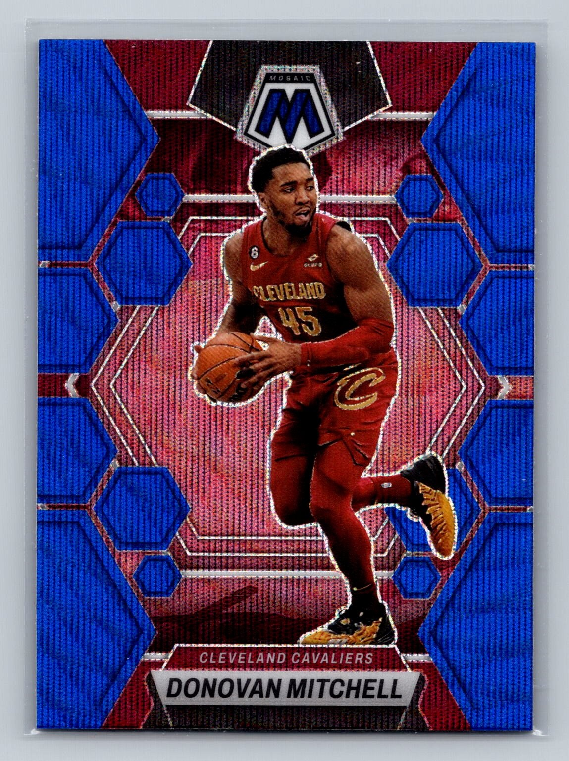 2022-23 Panini Mosaic #5 Donovan Mitchell Blue Wave