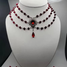 Victorian Beaded Romantic Necklace Women Vintage Jewelry
