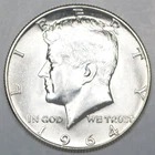 1964 D Silver Kennedy Half Dollar UNC Details 90% Silver US 50C Numismatic Coin