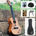 Uma UKFL-03SC Solid Top 23'' Concert Ukulele w/Tuner, Capo, Strap, Shaker, Bag