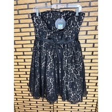 Neiman Marcus For Target Black Lace Strapless Dress Size 6