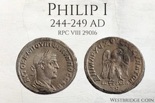 Philip I 244-249 AD Roman Provincial Tetradrachm Antioch Eagle RPC VIII 29016