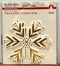 Recollections Christmas Snowflake Doilies 24 Pc 43788286955