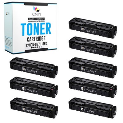 8-Pack Replacement 067H Printer Cartridges for Canon i-SENSYS MF651Cw MF655Cdw