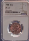 1955 25C Proof Washington Quarter NGC PF68  Awesome Coin!!