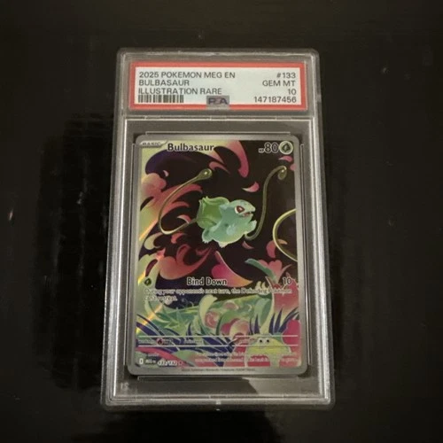 2025 POKEMON MEG EN-MEGA EVOLUTION ILLUSTRATION RARE #133 BULBASAUR PSA 10