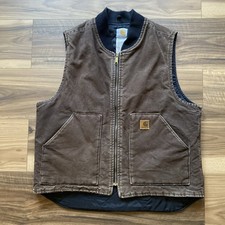 Vintage Carhartt Quilted Artic Vest  Dark Brown  V02 DKB Men  s Medium