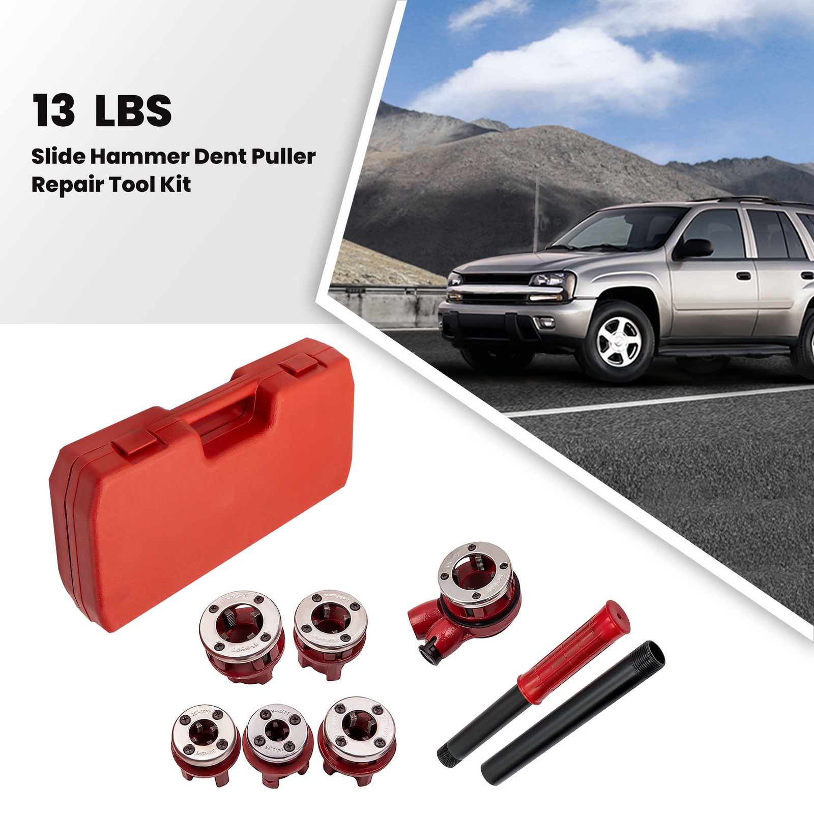 Ratchet Pipe Threader Kit Die Bar Head Handle Tool Kit 3/4'' 1/4'' 3/8'',  1/2''